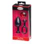 MALESATION Alu-Plug with handle & crystal large, black - 4