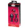 MALESATION Alu-Plug with handle & crystal small, black - 4