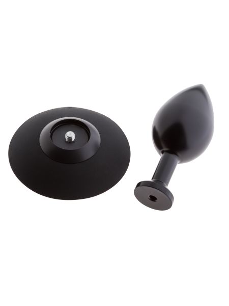 MALESATION Alu-Plug with suction cup large, black - 3