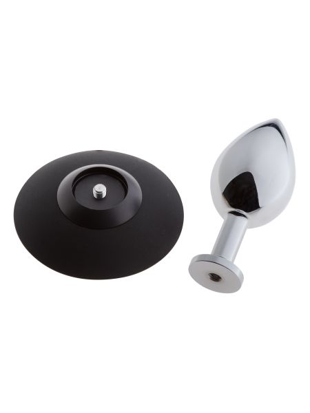 MALESATION Alu-Plug with suction cup large, chrome - 3