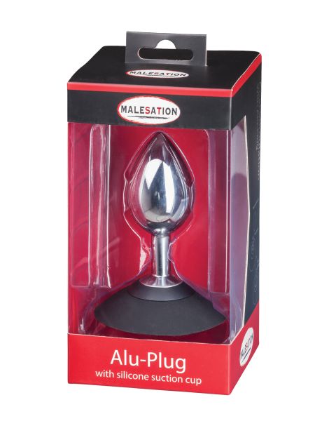 MALESATION Alu-Plug with suction cup large, chrome - 6