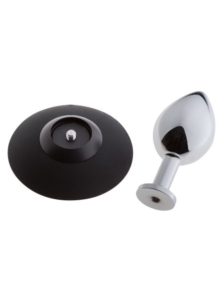 MALESATION Alu-Plug with suction cup medium, chrome - 3