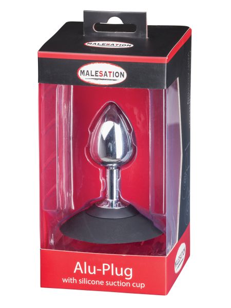 MALESATION Alu-Plug with suction cup medium, chrome - 6