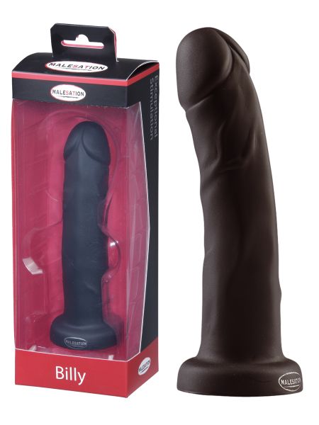 Czarny zakrzywiony penis z przyssawką dildo 17 cm