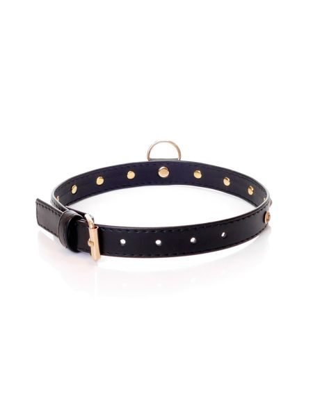 Obroża erotyczna skórzana bondage bdsm choker 2 cm - 2