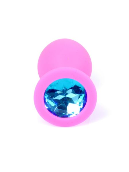 Mały korek analny sex plug silikonowy ozdobny 8cm - 3