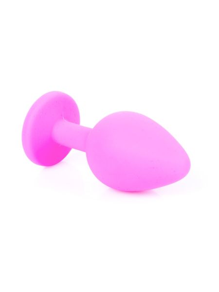 Mały korek analny sex plug silikonowy ozdobny 8cm - 4