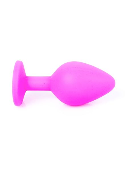 Mały korek analny sex plug silikonowy ozdobny 8cm - 6