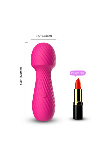 Mini masażer do łechtaczki ciała body wand Dazzle Pink - 7