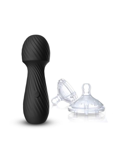 Mini masażer do łechtaczki ciała body wand Dazzle Black - 9