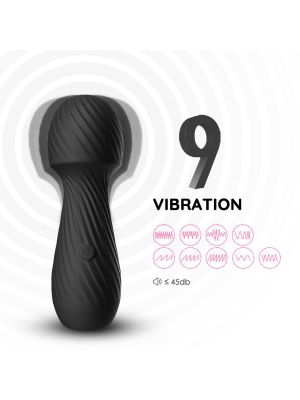 Mini masażer do łechtaczki ciała body wand Dazzle Black - image 2