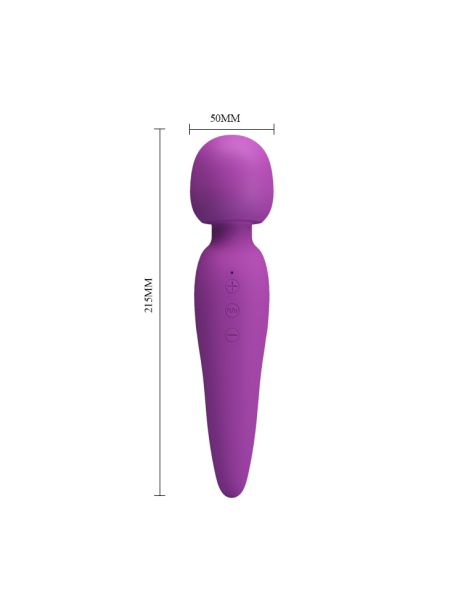 Masażer łechtaczki sex różdżka mocna ładowana 21cm - 4