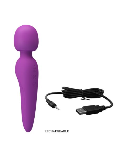 Masażer łechtaczki sex różdżka mocna ładowana 21cm - 6