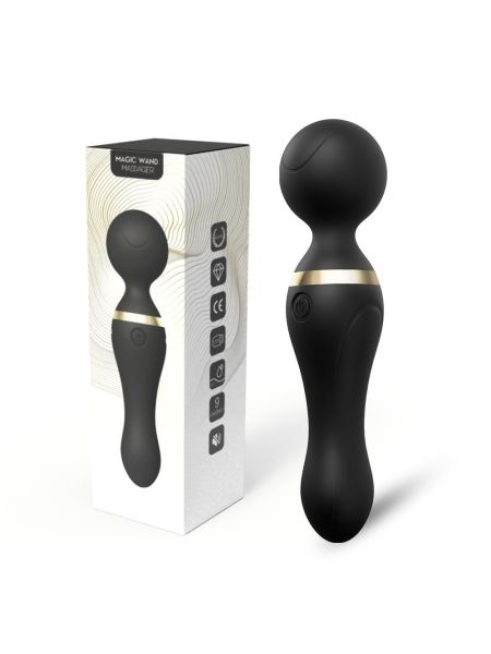 Masażer łechtaczki i ciała różdżka body wand Freeza Black - 9