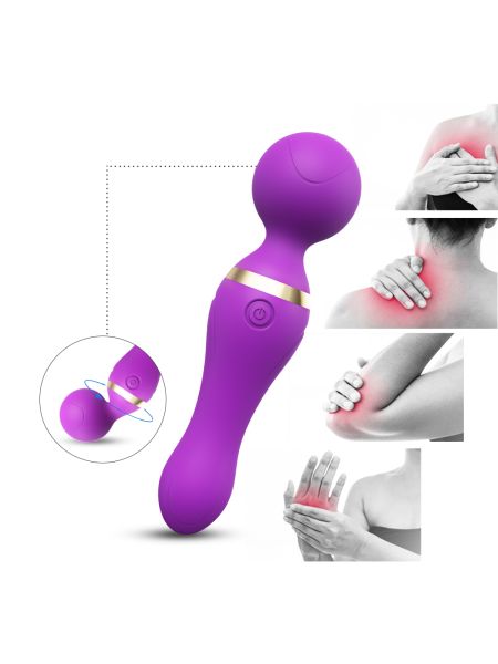 Masażer łechtaczki i ciała różdżka body wand Freeza Purple - 4