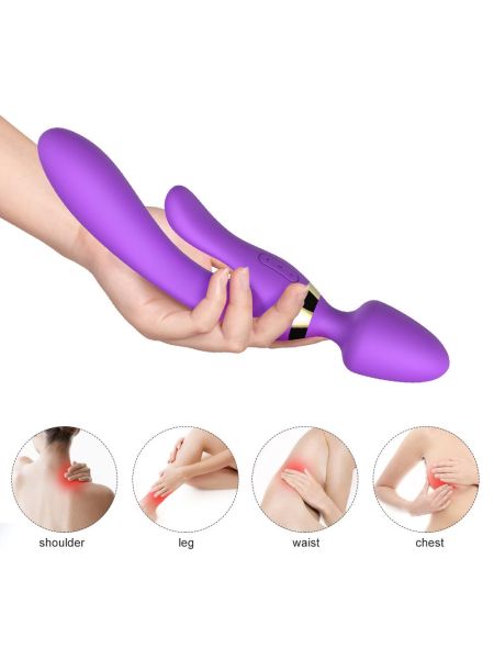 Masażer różdżka wibrator królik 9 trybów 23 cm sex - 3