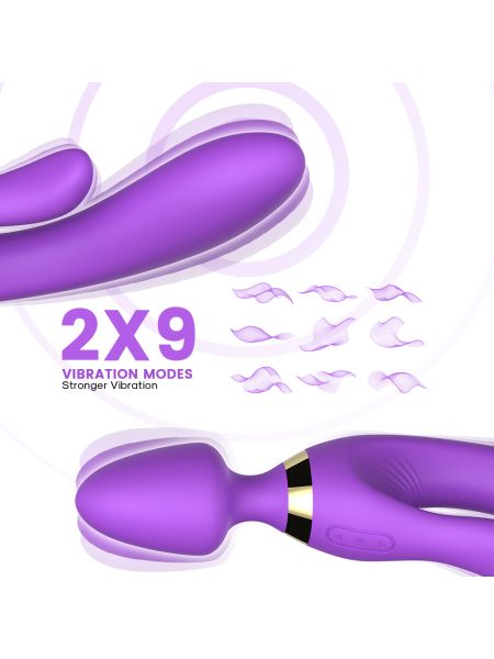 Masażer różdżka wibrator królik 9 trybów 23 cm sex