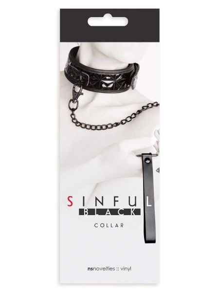 Maska-SINFUL BLINDFOLD BLACK - 3