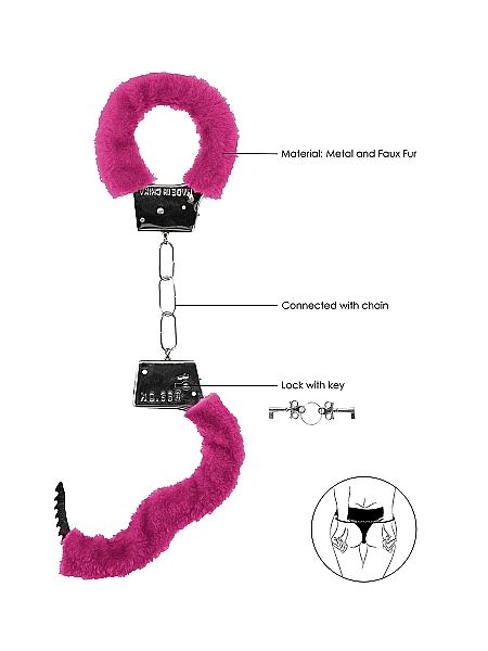 Beginner"s Handcuffs Furry - Pink - 6