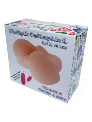 Masturbator realistyczny 2 otwory wibracje 3kg xl - image 2