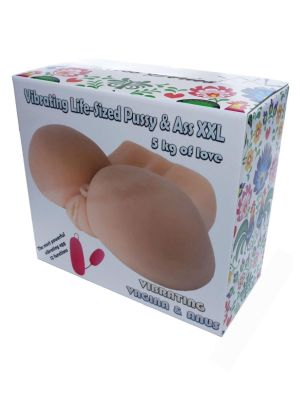 Masturbator realistyczny 2 otwory wibracje 5kg xxl - image 2