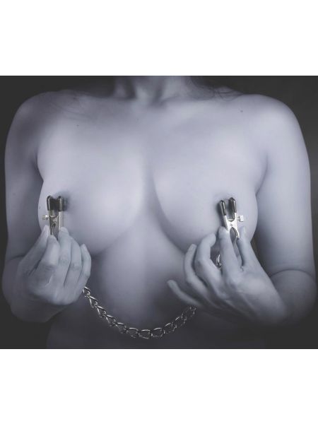 Metalowe zaciski na sutki regulowane bdsm sex - 10