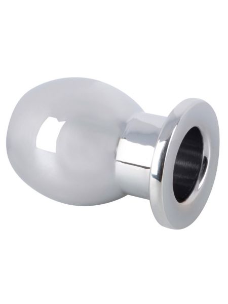 Metalowy korek analny otwarty tunel plug sex 6 cm - 11