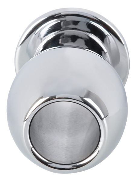 Metalowy korek analny otwarty tunel plug sex 6 cm - 7