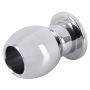 Metalowy korek analny otwarty tunel plug sex 6 cm - 7