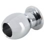 Metalowy korek analny otwarty tunel plug sex 6 cm - 6