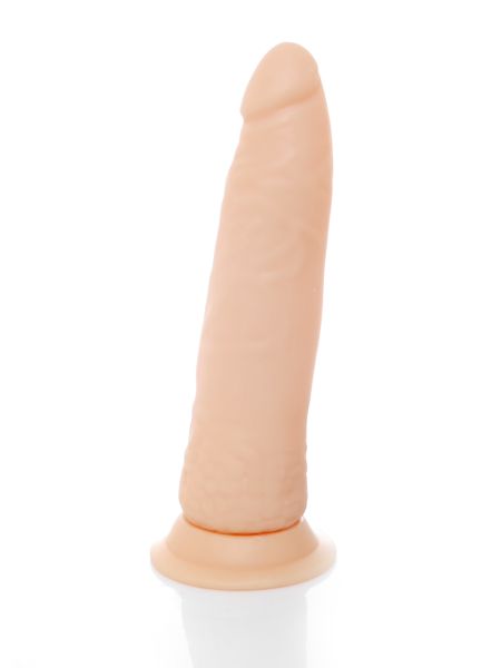 Mięciutki penis cyberskóra przyssawka dildo 19cm - 6