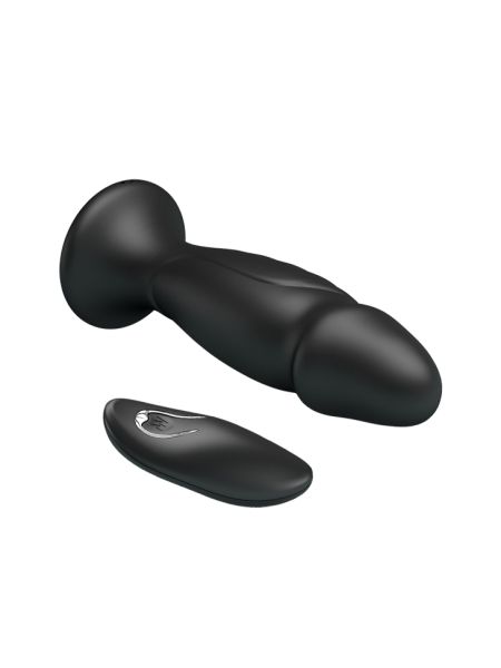 Mini penis korek analny wibrujący na pilota 12cm - 2