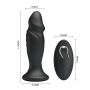 Mini penis korek analny wibrujący na pilota 12cm - 5