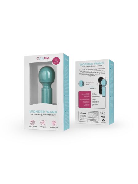 Mini Vibe Wand Vibrator - Aqua - 2