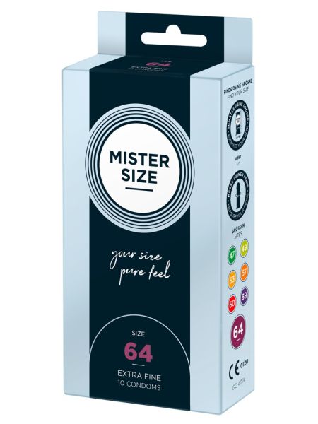 Prezerwatywy dopasowane Mister Size 64 mm 10 szt - 3
