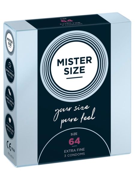 Prezerwatywy dopasowane Mister Size 64 mm 3 szt - 2