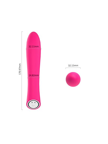 Mini wibrator klasyczny masażer łechtaczki Mistress Rose Pink - 3