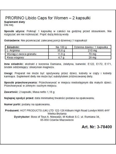 Mocne sex kapsułki podniecające dla kobiet 2szt - 2