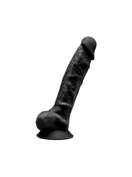 Duży gruby czarny żylasty penis z przyssawką 20cm - 2