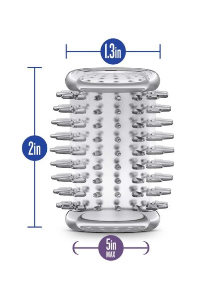 Nakładka na penis rozciągliwa stymulujące wypustki - 4