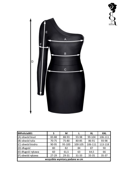 Bielizna - BRFELICIA001 sukienka czarna rozmiar L - 8