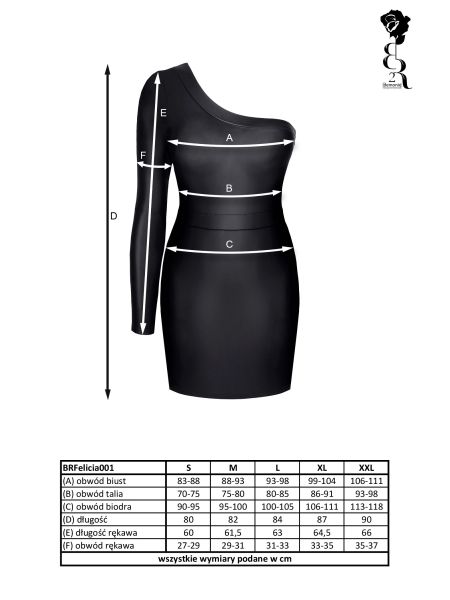 Bielizna - BRFELICIA001 sukienka czarna rozmiar M - 8