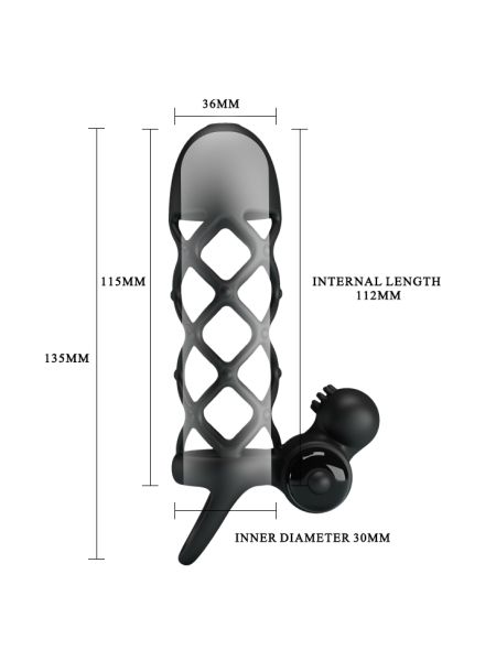 Nakładka na penisa przedłużająca masażer 10 trybów - 7