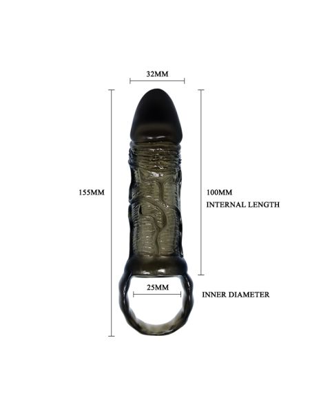 Nakładka na penisa przedłużająca pogrubiająca 15cm - 7