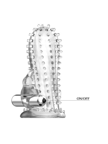 Nakładka na penisa wypustki wibracje sex masażer - 5