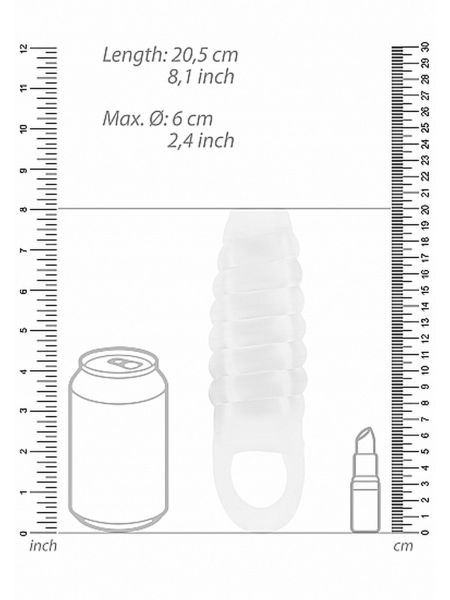 Nakładka na penisa z wypustkami powiększająca 20cm - 4