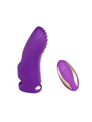 Nakładka wibrator na palec z pilotem Aurora purple