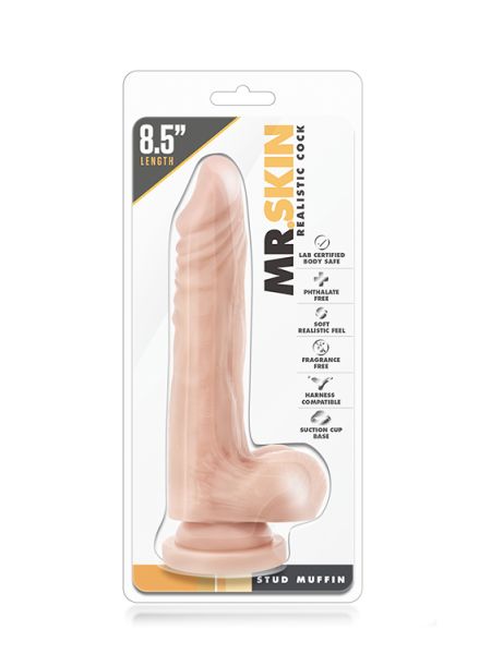 Naturalne dildo jak penis na przyssawce sex 19cm