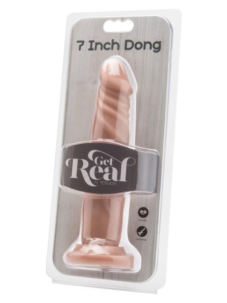 Naturalne dildo żyły mocna przyssawka penis 18cm - 4