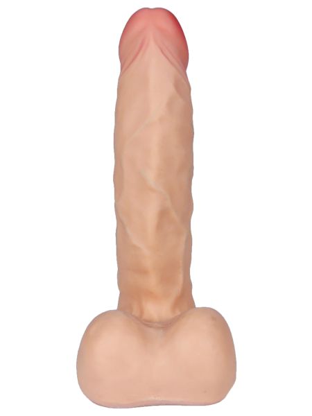 Dildo penis z rotacją i przyssawką jądrami 23cm - 6